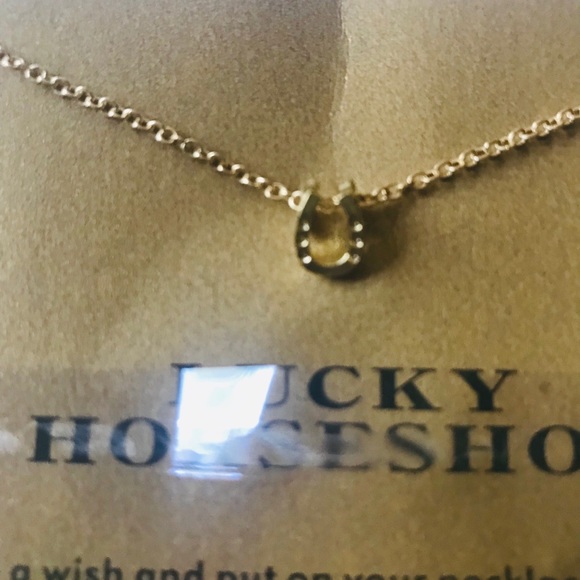 Lucky horseshoe necklace gold tone  - Picture 2 of 4
